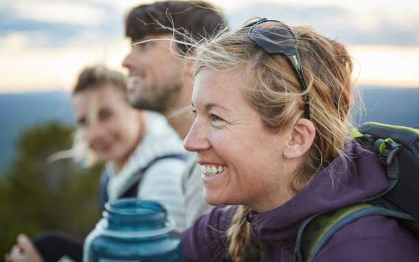 Woman outdoors in Maine